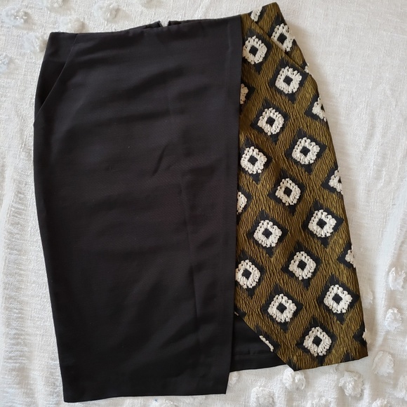 Topshop Dresses & Skirts - Topshop Black and Brown Pencil Skirt sz 8